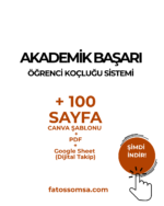 Akademik Başarı Koçluğu Sistemi: Öğrenci Koçları için Zaman Yönetimi, Hedef Belirleme, Planlamalar:  Koçluk Araçları (Canva Şablonu + PDF + Google Sheet)) - Görsel 14