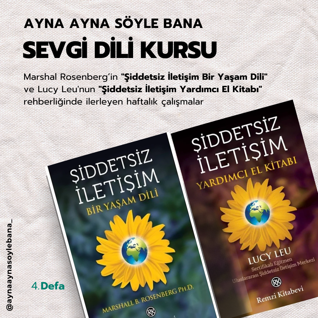 Şiddetsiz İletişim Bir Yaşam Dili (Marshal Rosenberg) Rehberliğinde Sevgi Dili Kursu