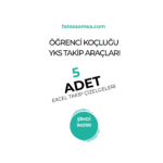 Öğrenci Koçluğu: YKS Takip Çizelgeleri (Google Sheet) - Görsel 3