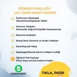 Öğrenci Koçluğu: LGS Takip Çizelgeleri (Google Sheet)