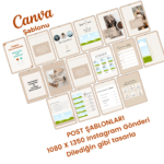 Öğrenci Koçluğu Instagram Paketi ( 90 Adet Post İçerik + 65 Adet Post Canva Şablon) - Görsel 3