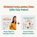Mega Öğrenci Koçluğu Paketi + Sosyal Medya Paketi ( Post İçerik + Şablon)