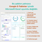 Performas Göstergeli Yıllık, Haftalık Planlayıcı, Günlük Program Planlayıcı, Görev İzleyici, Yapılacaklar Listesi, Günlük Kontrol Listesi, Alışkanlık Planlayıcı, Üretkenlik Planlayıcı, Gündem Google E-Tabloları - Görsel 3