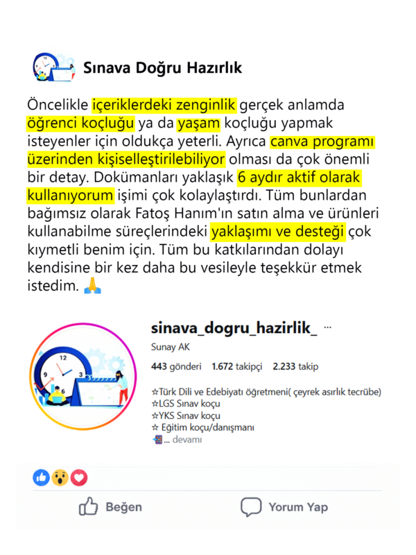 Sınava Doğru Hazırlık